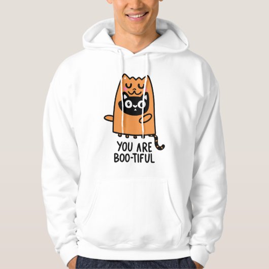Halloween kat Je bent mooi boek Hoodie (Voorkant)