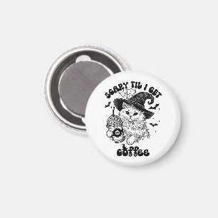 Halloween Kat Koffie - Eng Tot Ik Koffie Krijg Magneet