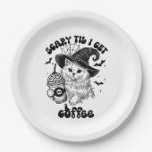 Halloween Kat Koffiepapier Bord (Voorkant)