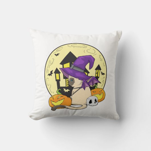 Halloween Kat Kussen (Voorkant)