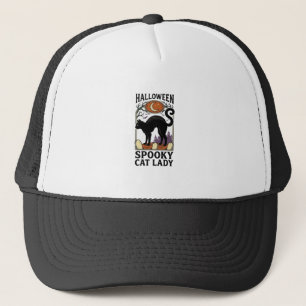 Halloween Kat Lady Vintage Zwarte Kat Shirt_1 Trucker Pet