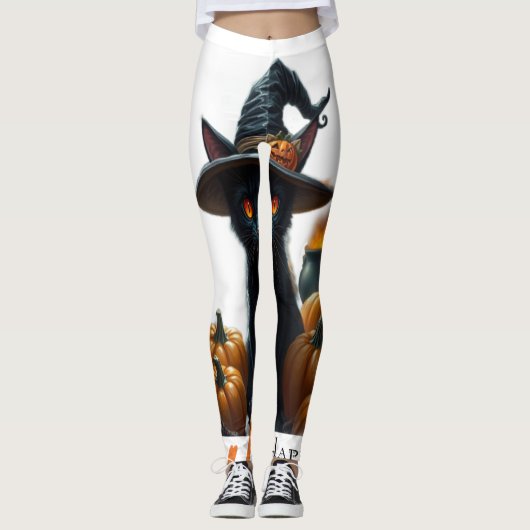 Halloween Kat  Leggings (Voorkant)