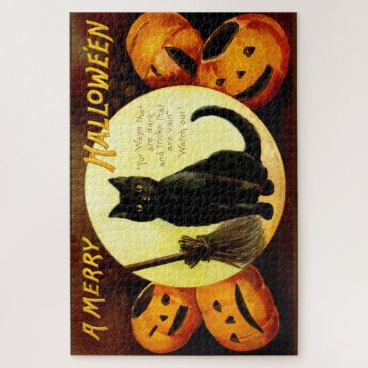 Halloween  kat legpuzzel (Verticaal)