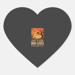 Halloween Kat Liefhebber Herfst Zonsondergang Graf Hart Sticker