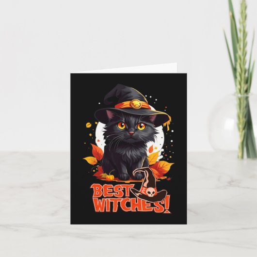 Halloween Kat Liefhebbers Grappig Spooky Halloween Kaart (Voorkant)