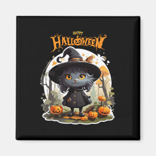 Halloween Kat Liefhebbers Grappig Spooky Halloween Magneet