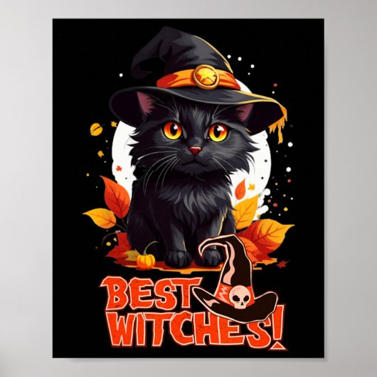 Halloween Kat Liefhebbers Grappig Spooky Halloween Poster (Voorkant)