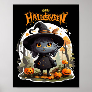 Halloween Kat Liefhebbers Grappig Spooky Halloween Poster
