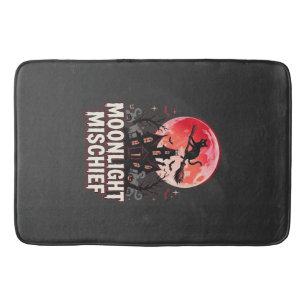Halloween Kat Maanlicht Ondeugd Badmat