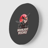 Halloween Kat Maanlicht Ondeugd Grote Klok (Hoek)