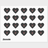 Halloween Kat Maanlicht Ondeugd Hart Sticker (Vel)