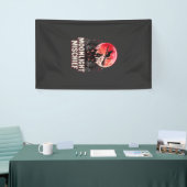 Halloween Kat Maanlicht Ondeugd Spandoek (Beurs)