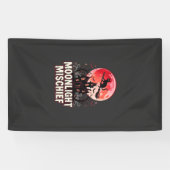 Halloween Kat Maanlicht Ondeugd Spandoek (Horizontaal)