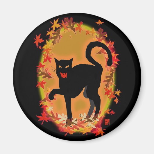 halloween kat magneet (Voorkant)