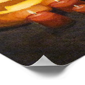 Halloween Kat Masker & Jack-o'-lantern Muurkunst Poster (Hoek)