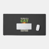 Halloween Kat Mens Kostuum Grappig Ontwerp Bureaumat (Keyboard & Muis)