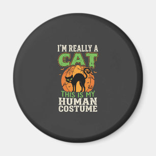 Halloween kat mens kostuum grappig ontwerp magneet