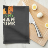 Halloween Kat Menselijk Kostuum Grappig Ontwerp Theedoek (Quarter Fold)