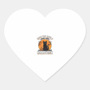 Halloween Kat Meow-Some Vintage Gravure Design_1 Hart Sticker