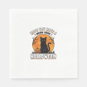Halloween Kat Meow-Some Vintage Gravure Design_1 Servet