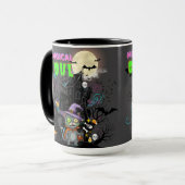 Halloween kat "Meowgical Ghoul" Witch Kitten Mok (Voorkant links)
