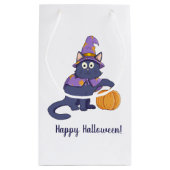 Halloween Kat met Pompoen Klein Cadeauzakje (Achterkant)