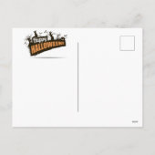 Halloween kat met pompoenen feestdagenkaart (Achterkant)