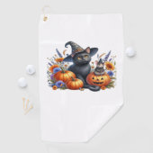 Halloween Kat Muis Pompoenen T-shirt Essential T-S Golfhanddoek (Insitu)