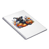 Halloween Kat Muis Pompoenen T-shirt Essential T-S Notitieboek (Rechterzijde)