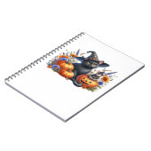 Halloween Kat Muis Pompoenen T-shirt Essential T-S Notitieboek (Linkerzijde)