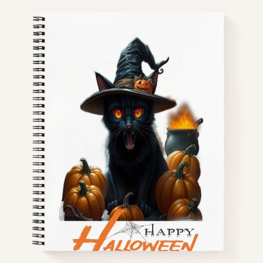 Halloween Kat Notitieboek (Voorkant)
