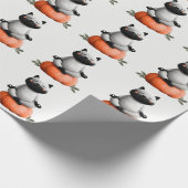 Halloween kat op pompoen ontwerp cadeaupapier (Hoek)