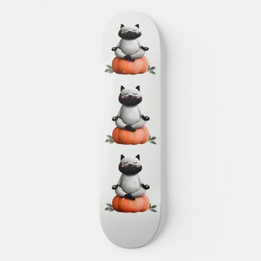 Halloween kat op pompoen ontwerp persoonlijk skateboard (Voorkant)