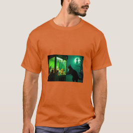 Halloween kat op zoek naar klauw machine T-shirt