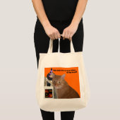Halloween Kat oranje kat grappig citaat treaters Tote Bag (Voorkant (product))