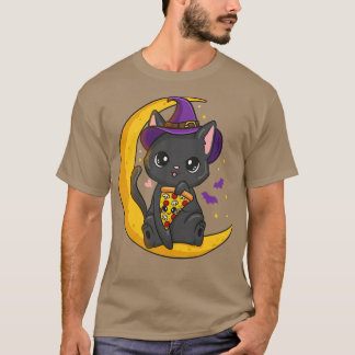 Halloween Kat Pizza T-shirt