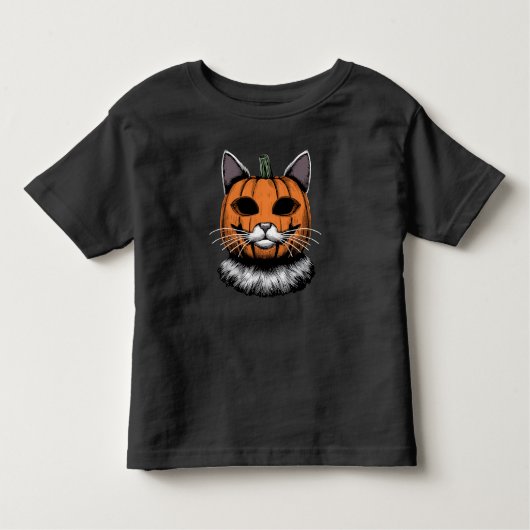 Halloween kat, pompoen gezicht kinder shirts (Voorkant)