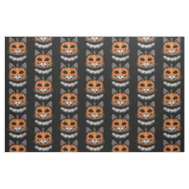 Halloween kat, pompoen gezicht stof