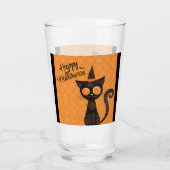 Halloween/kat/pompoen/herfst Glas (Achterkant)