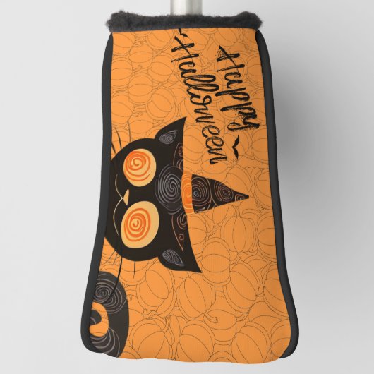 Halloween/kat/pompoen/herfst Golfheadcover (Draai 90)