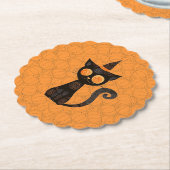 Halloween/kat/pompoen/herfst Kartonnen Onderzetters (Gekanteld)