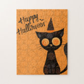 Halloween/kat/pompoen/herfst Legpuzzel (Verticaal)