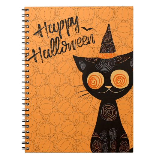Halloween/kat/pompoen/herfst Notitieboek (Voorkant)