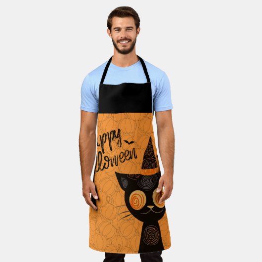 Halloween/kat/pompoen/herfst Schort (Gedragen)