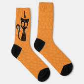 Halloween/kat/pompoen/herfst Sokken (Rechts)