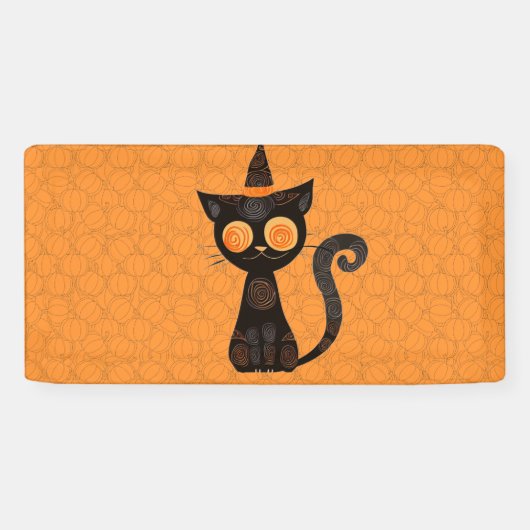 Halloween/kat/pompoen/herfst Spandoek (Horizontaal)