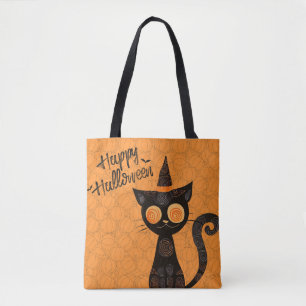 Halloween/kat/pompoen/herfst Tote Bag
