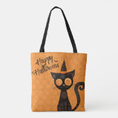 Halloween/kat/pompoen/herfst Tote Bag (Achterkant)