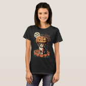 Halloween Kat Pompoen T-shirt (Voorkant volledig)