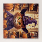 halloween kat puzzel (Horizontaal)